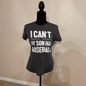 Baseball Mom Gray Graphic Women’s Cut Shirt